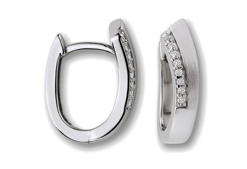 ONE ELEMENT Paar Creolen Zirkonia Ohrringe Creolen aus 925 Silber, Symbolische Note – harmonisch gestaltet mit Liebe zum Detail von ONE ELEMENT
