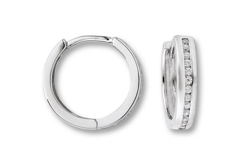 ONE ELEMENT Paar Creolen Zirkonia Ohrringe Creolen aus 925 Silber, Symbolische Note – harmonisch gestaltet mit Liebe zum Detail von ONE ELEMENT