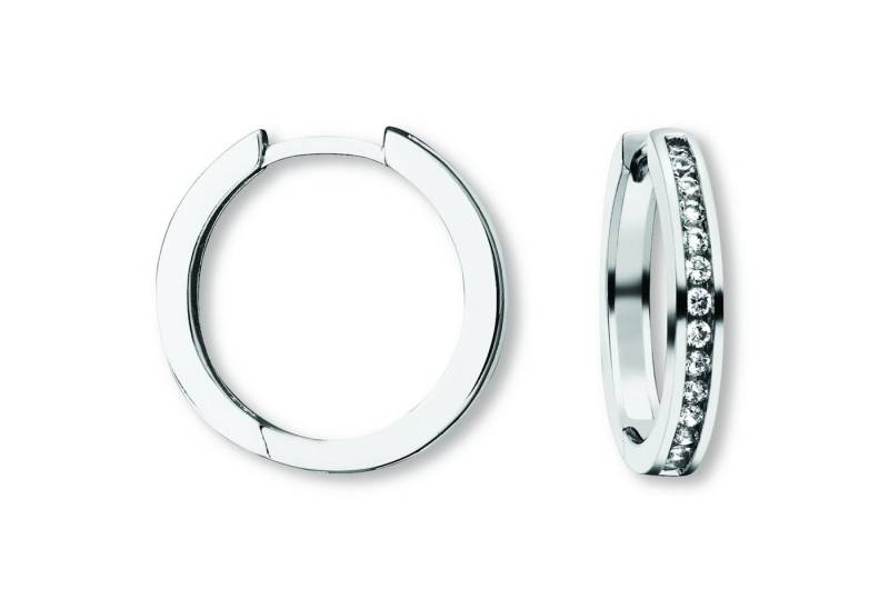 ONE ELEMENT Paar Creolen Zirkonia Ohrringe Creolen aus 925 Silber, Zartes Emblem – unaufdringlich und dennoch ausdrucksstark von ONE ELEMENT