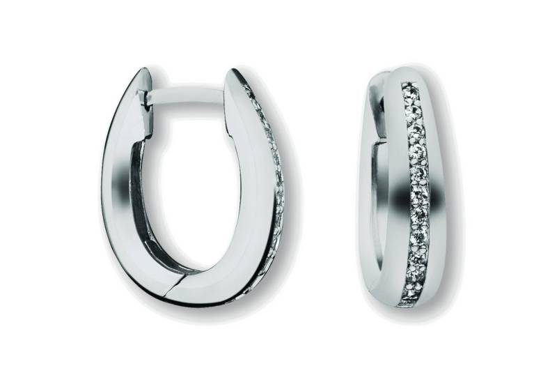 ONE ELEMENT Paar Creolen Zirkonia Ohrringe Creolen aus 925 Silber, Feine Gestaltung – ein Sinnbild mit ruhiger Eleganz von ONE ELEMENT