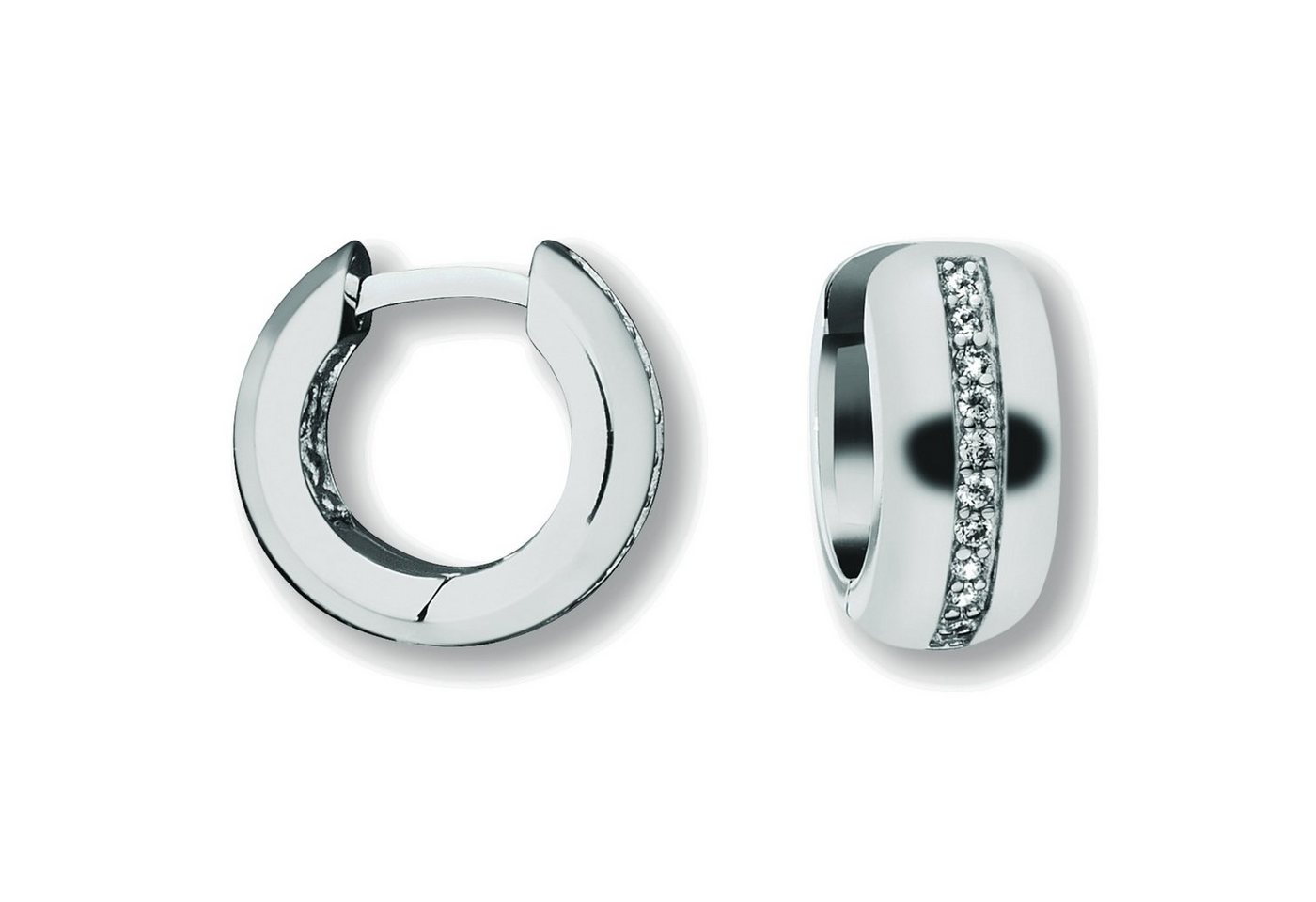 ONE ELEMENT Paar Creolen Zirkonia Ohrringe Creolen aus 925 Silber, Feine Gestaltung – ein Sinnbild mit ruhiger Eleganz von ONE ELEMENT