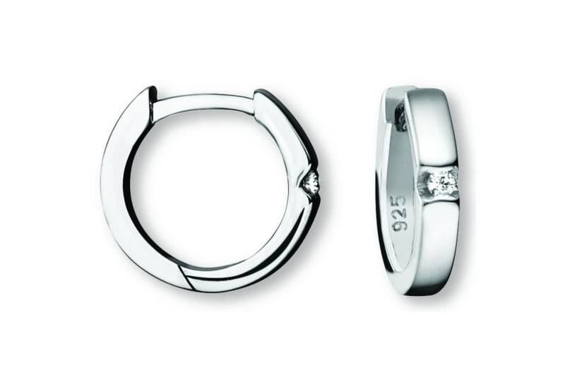 ONE ELEMENT Paar Creolen Zirkonia Ohrringe Creolen aus 925 Silber, Damen Silber Schmuck von ONE ELEMENT