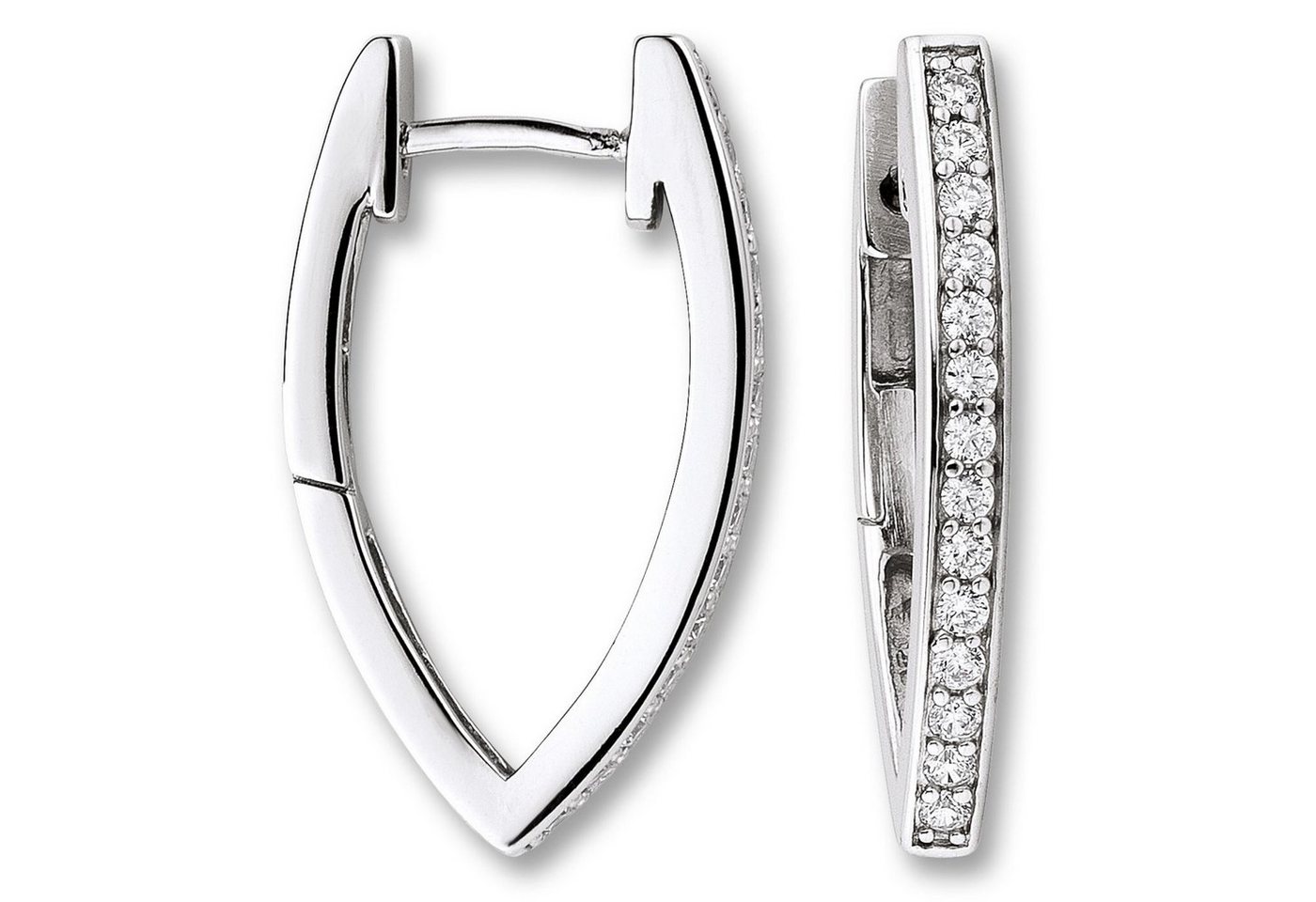 ONE ELEMENT Paar Creolen Zirkonia Ohrringe Creolen aus 925 Silber, Ihr persönliches Symbol – liebevoll gearbeitet für jeden Tag von ONE ELEMENT