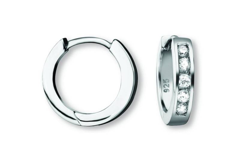 ONE ELEMENT Paar Creolen Zirkonia Ohrringe Creolen aus 925 Silber, Feine Gestaltung – ein Sinnbild mit ruhiger Eleganz von ONE ELEMENT