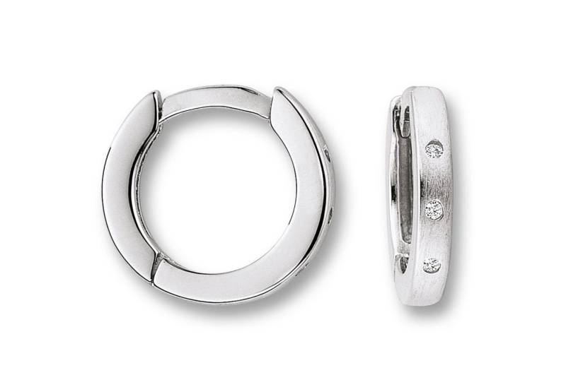 ONE ELEMENT Paar Creolen Zirkonia Ohrringe Creolen aus 925 Silber Ø 12,0 x 1,9 mm, Ausdruck von Individualität – dezent, bedeutungsvoll, nah am Herzen von ONE ELEMENT