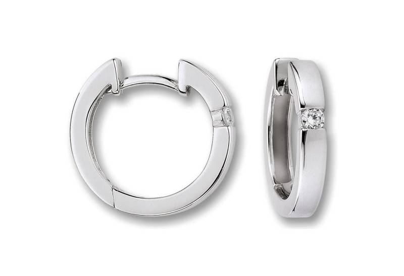 ONE ELEMENT Paar Creolen Zirkonia Ohrringe Creolen aus 925 Silber Ø 2,7 x 15,7 mm, Feine Gestaltung – ein Sinnbild mit ruhiger Eleganz von ONE ELEMENT