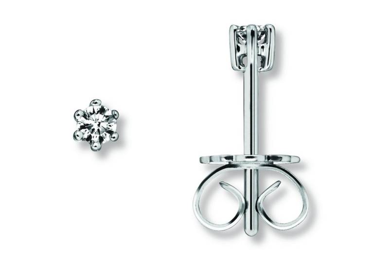ONE ELEMENT Paar Ohrhänger 0.1 ct Diamant Brillant Ohrringe Ohrstecker aus 585 Weißgold, Damen Gold Schmuck von ONE ELEMENT
