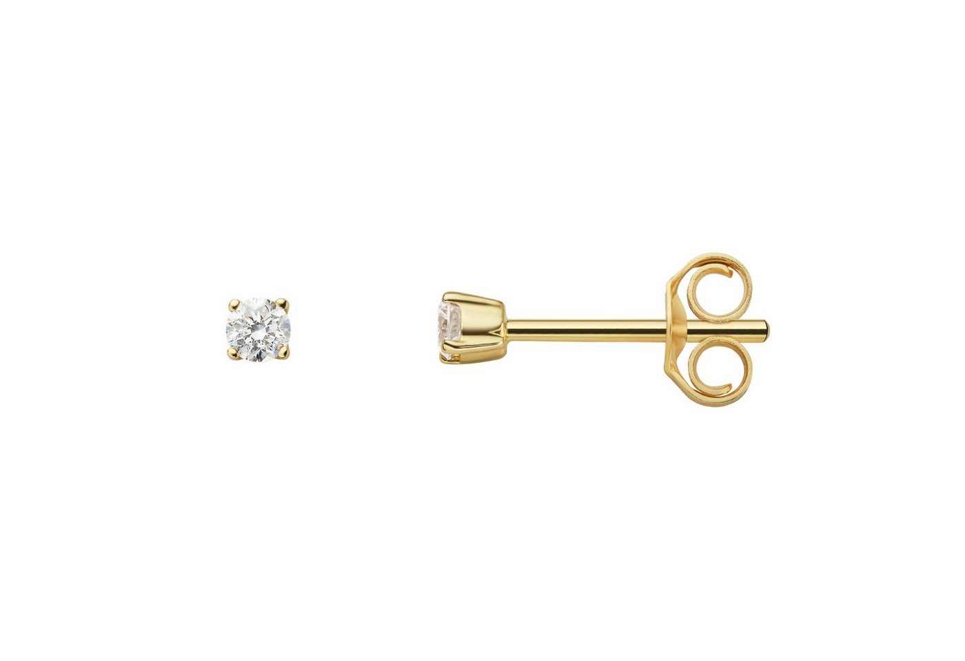 ONE ELEMENT Paar Ohrhänger 0.10 ct Diamant Brillant Ohrringe Ohrstecker aus 585 Gelbgold, Damen Gold Schmuck von ONE ELEMENT