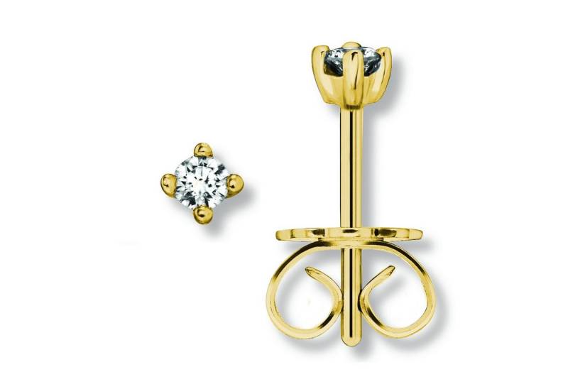 ONE ELEMENT Paar Ohrhänger 0.15 ct Diamant Brillant Ohrringe Ohrstecker aus 585 Gelbgold, Damen Gold Schmuck von ONE ELEMENT
