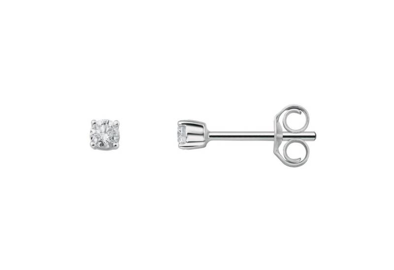 ONE ELEMENT Paar Ohrhänger 0.15 ct Diamant Brillant Ohrringe Ohrstecker aus 585 Weißgold, Feine Handarbeit – Diamantdetails für ein edles Leuchten von ONE ELEMENT