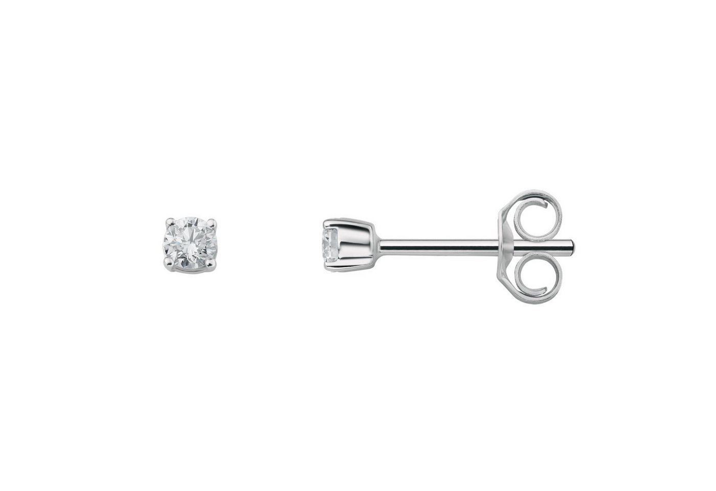 ONE ELEMENT Paar Ohrhänger 0.15 ct Diamant Brillant Ohrringe Ohrstecker aus 585 Weißgold, Feine Handarbeit – Diamantdetails für ein edles Leuchten von ONE ELEMENT
