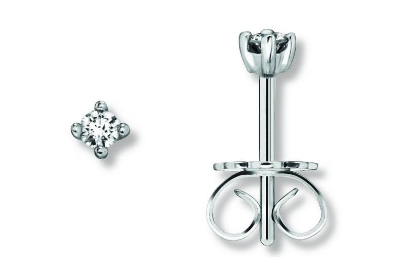 ONE ELEMENT Paar Ohrhänger 0.2 ct Diamant Brillant Ohrringe Ohrstecker aus 585 Weißgold, Fein gearbeitet – edle Brillanz mit Diamantbesatz von ONE ELEMENT