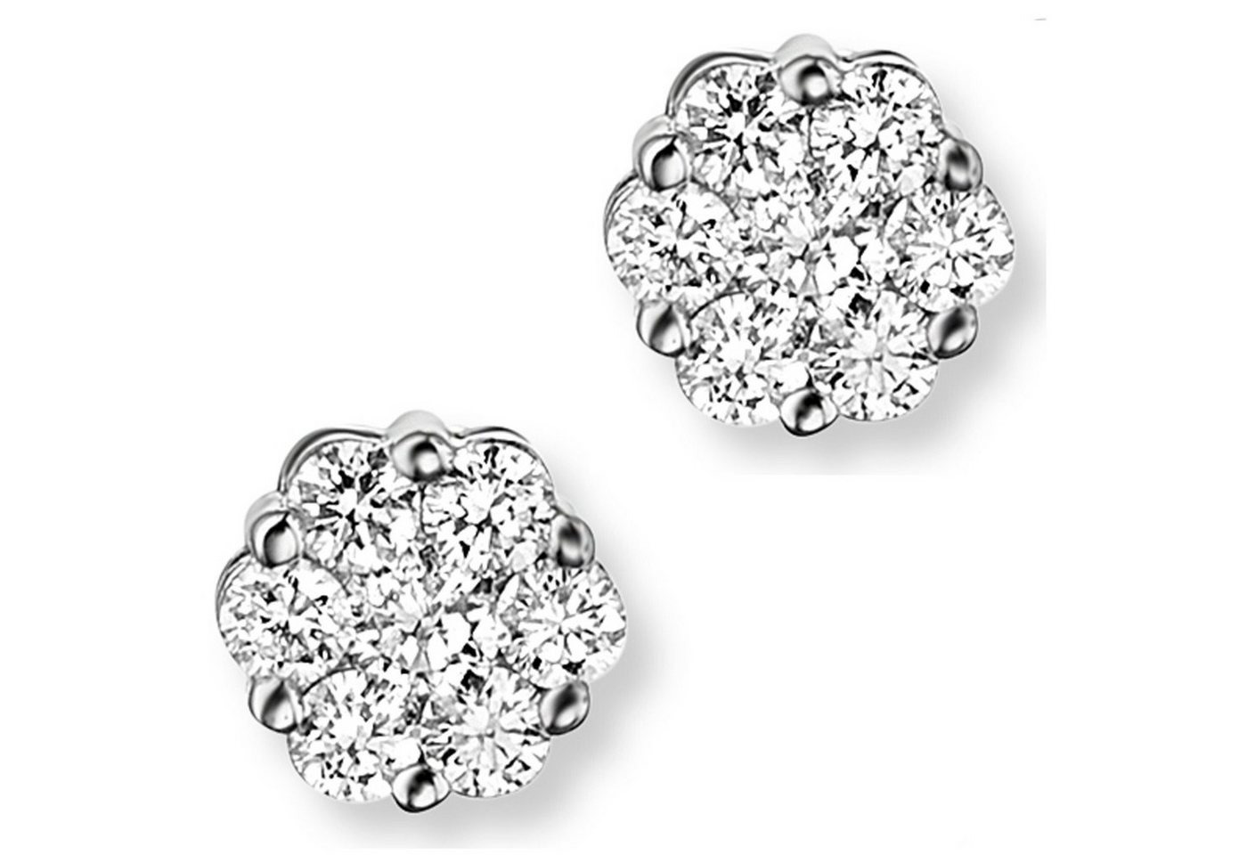 ONE ELEMENT Paar Ohrhänger 0.25 ct Diamant Brillant Ohrringe Ohrstecker aus 585 Weißgold, Damen Gold Schmuck von ONE ELEMENT