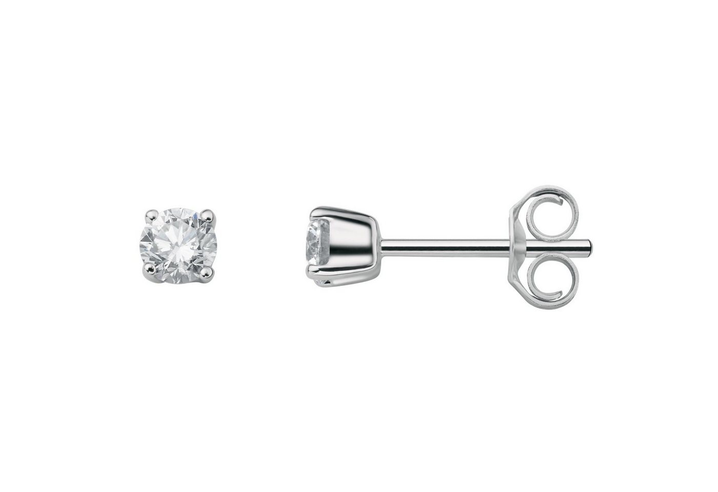 ONE ELEMENT Paar Ohrhänger 0.30 ct Diamant Brillant Ohrringe Ohrstecker aus 585 Weißgold, Fein gearbeitet – edle Brillanz mit Diamantbesatz von ONE ELEMENT