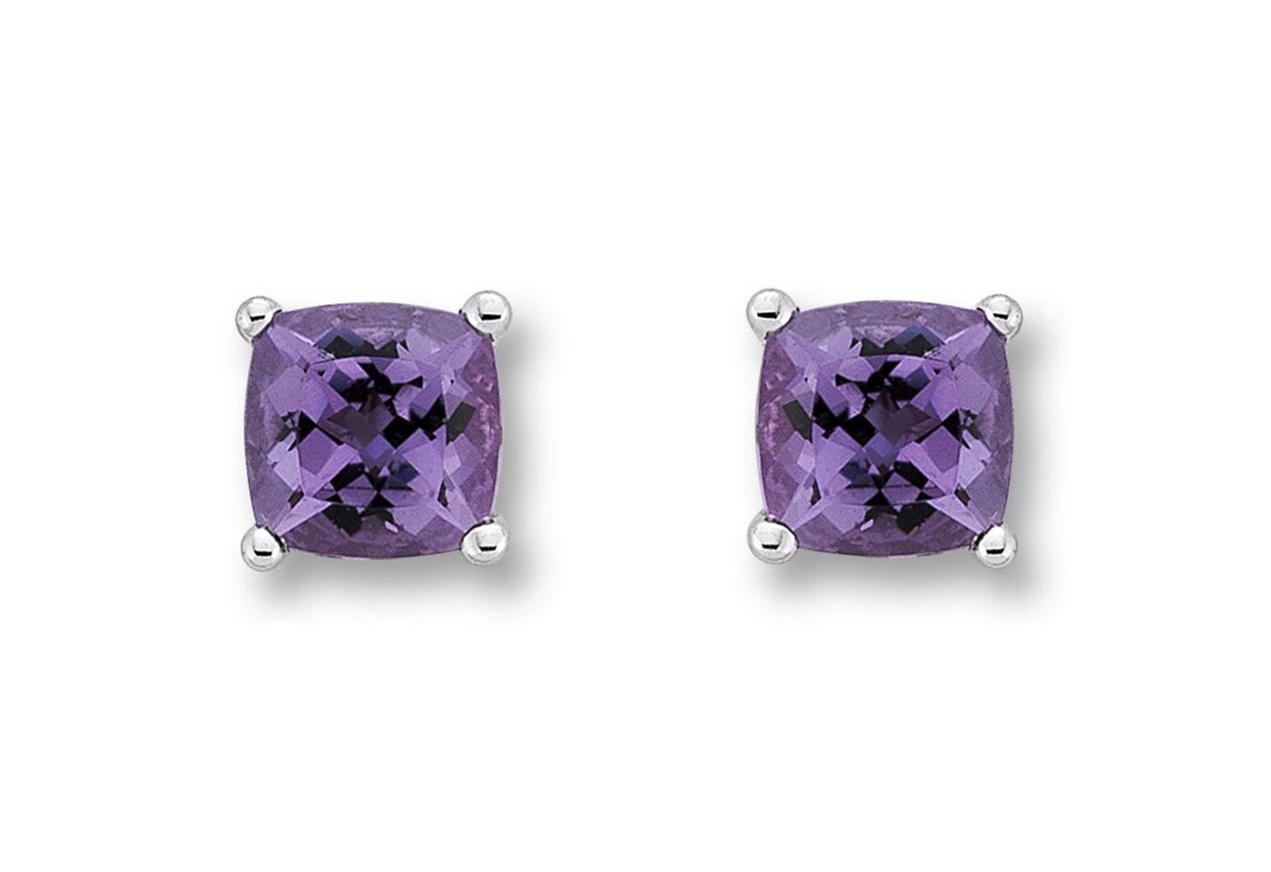 ONE ELEMENT Paar Ohrhänger Amethyst Ohrringe Ohrstecker aus 333 Weißgold, Feine Gestaltung – ein Sinnbild mit ruhiger Eleganz von ONE ELEMENT