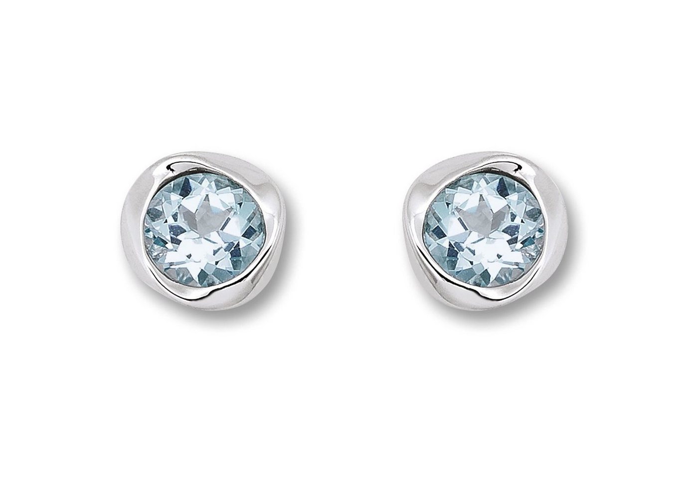 ONE ELEMENT Paar Ohrhänger Blau Topas Ohrringe Ohrstecker aus 925 Silber, Damen Silber Schmuck von ONE ELEMENT