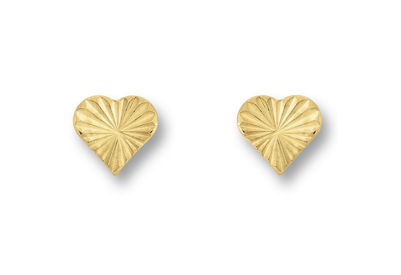 ONE ELEMENT Paar Ohrhänger Herz Ohrringe Ohrstecker aus 333 Gelbgold, Herzanhänger – Ausdruck von Liebe, perfekt zum Verschenken von ONE ELEMENT