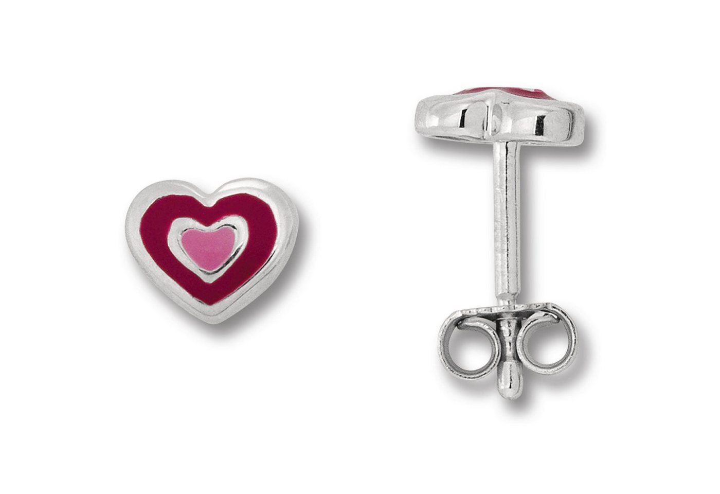 ONE ELEMENT Paar Ohrhänger Herz Ohrringe Ohrstecker aus 925 Silber, Herzanhänger – Ausdruck von Liebe, perfekt zum Verschenken von ONE ELEMENT