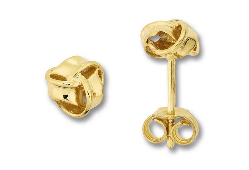 ONE ELEMENT Paar Ohrhänger Knoten Ohrringe Ohrstecker aus 333 Gelbgold, Dezente Symbolik – stilvoller Begleiter für jeden Anlass von ONE ELEMENT