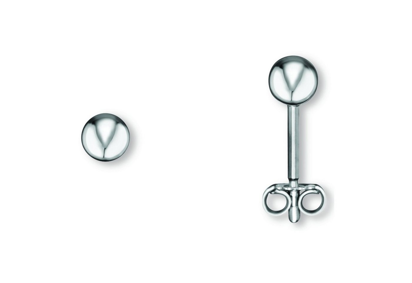 ONE ELEMENT Paar Ohrhänger Kugel Ohrringe Ohrstecker aus 925 Silber, Fein gefertigt – ein Zeichen mit besonderer Bedeutung von ONE ELEMENT