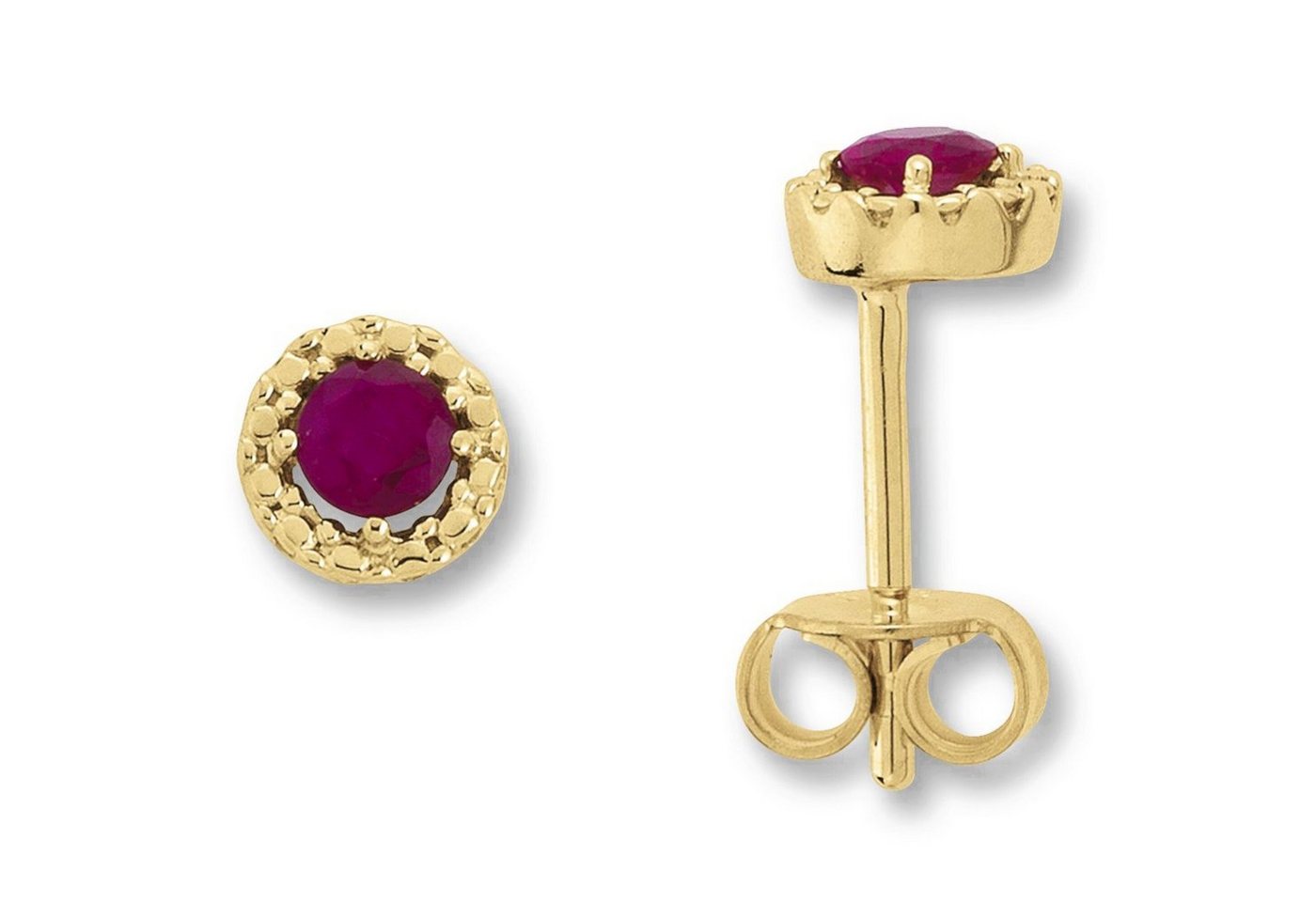 ONE ELEMENT Paar Ohrhänger Rubin Ohrringe Ohrstecker aus 333 Gelbgold, Damen Gold Schmuck von ONE ELEMENT