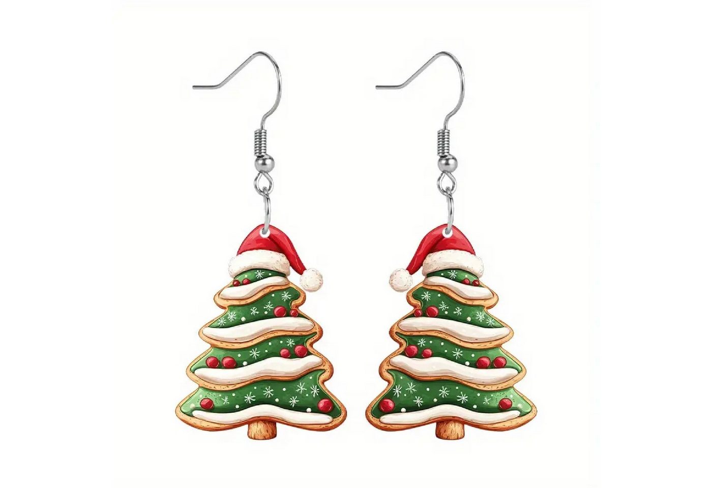 ONE ELEMENT Paar Ohrhänger Weihnachtsschmuck Ohrringe Ohrhänger Weihnachtsbaum aus Acryl von ONE ELEMENT