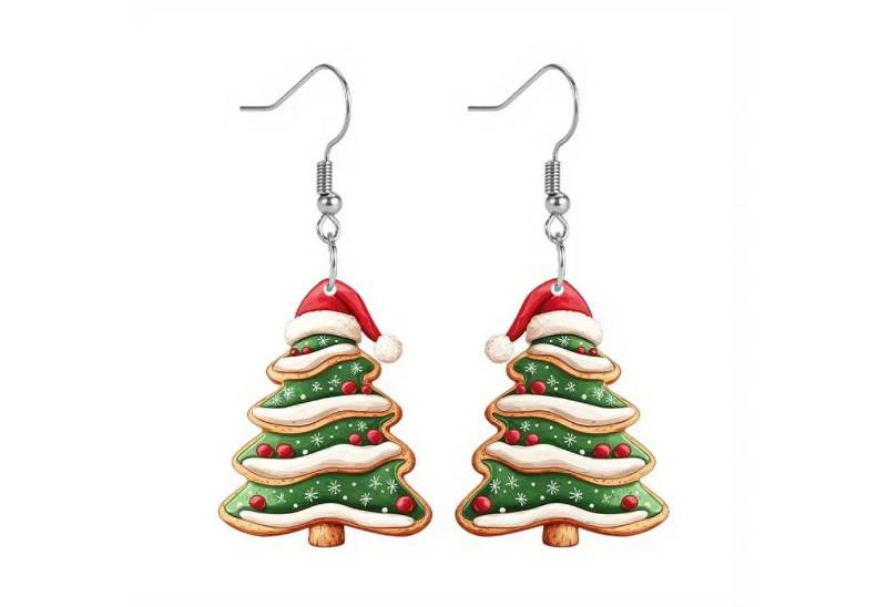 ONE ELEMENT Paar Ohrhänger Weihnachtsschmuck Ohrringe Ohrhänger Weihnachtsbaum aus Acryl von ONE ELEMENT