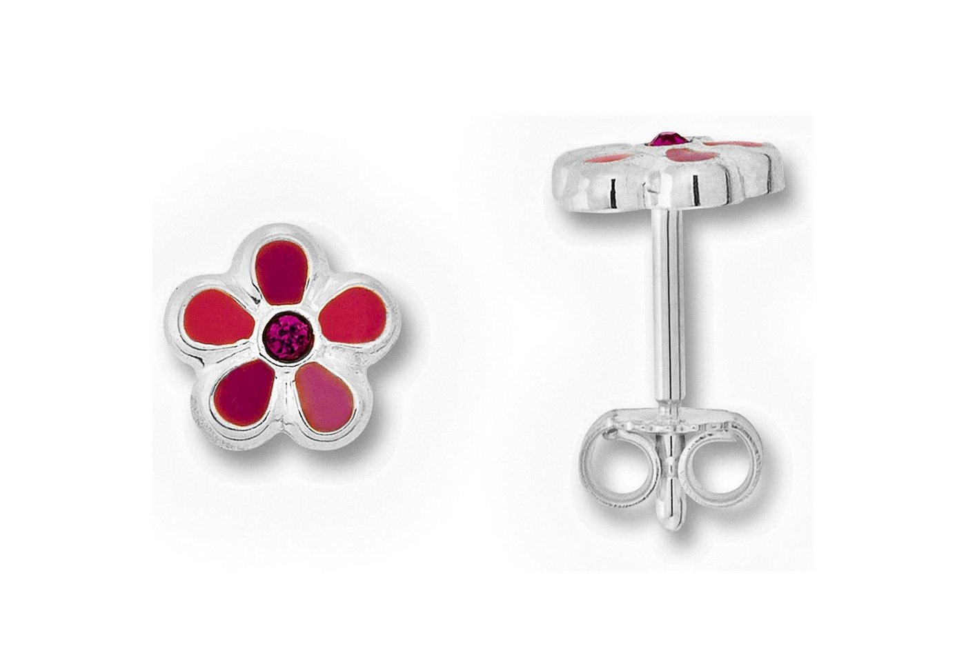ONE ELEMENT Paar Ohrhänger Zirkonia Blume Ohrringe Ohrstecker aus 925 Silber, Damen Silber Schmuck Blume von ONE ELEMENT