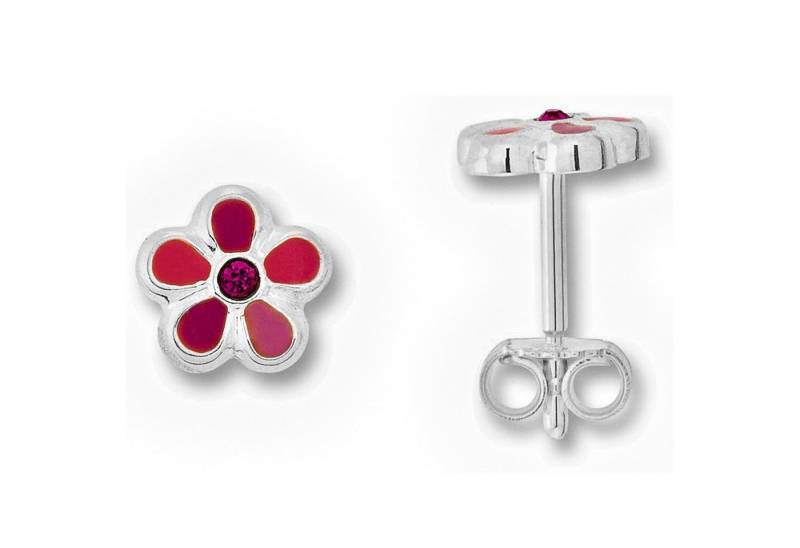ONE ELEMENT Paar Ohrhänger Zirkonia Blume Ohrringe Ohrstecker aus 925 Silber, Damen Silber Schmuck Blume von ONE ELEMENT