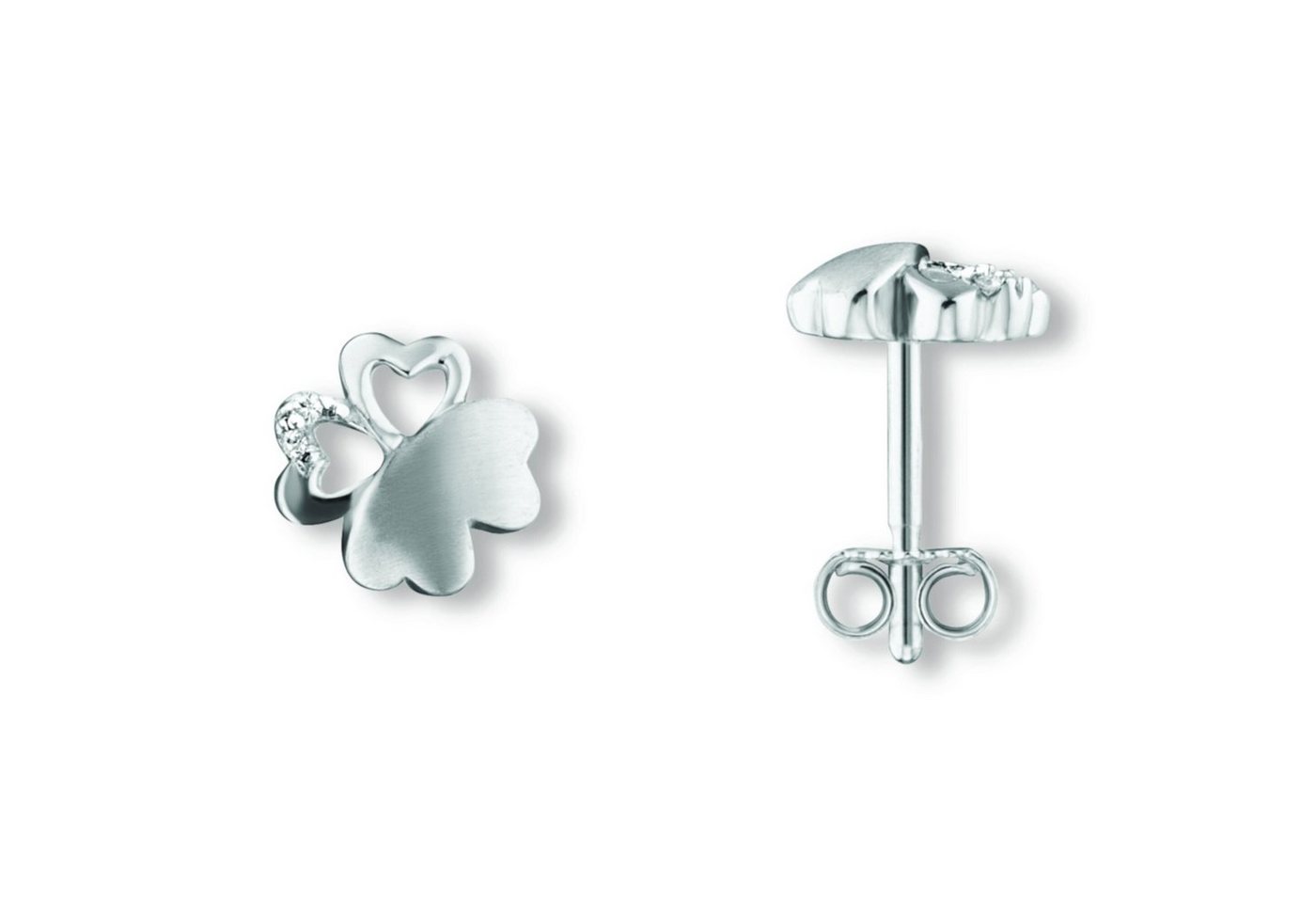 ONE ELEMENT Paar Ohrhänger Zirkonia Blume Ohrringe Ohrstecker aus 925 Silber, Damen Silber Schmuck Blume von ONE ELEMENT