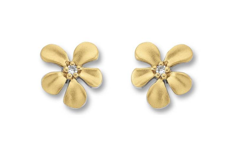 ONE ELEMENT Paar Ohrhänger Zirkonia Blume Ohrringe Ohrstecker aus 925 Silber, Damen Silber Schmuck Blume von ONE ELEMENT