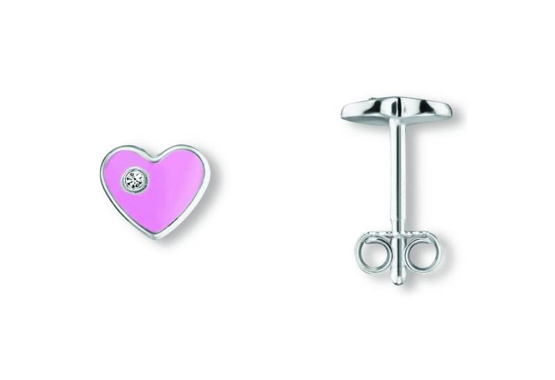 ONE ELEMENT Paar Ohrhänger Zirkonia Herz Ohrringe Ohrstecker aus 925 Silber, Damen Silber Schmuck Herz von ONE ELEMENT