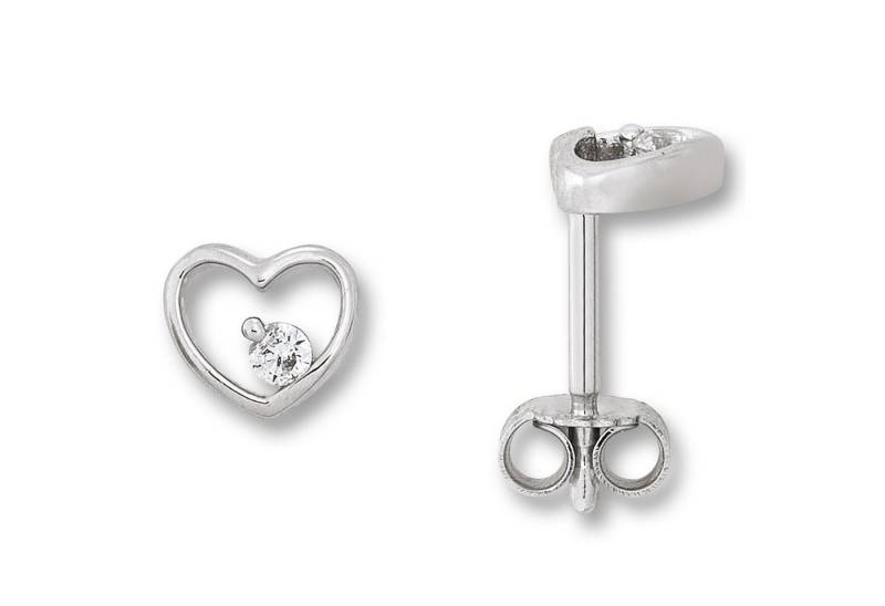 ONE ELEMENT Paar Ohrhänger Zirkonia Herz Ohrringe Ohrstecker aus 925 Silber, Liebevoll gearbeitet – ein schönes Geschenk für besondere Momente von ONE ELEMENT