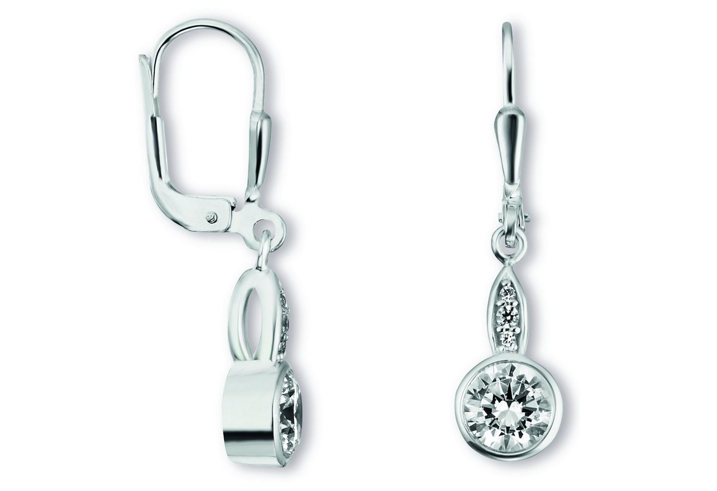 ONE ELEMENT Paar Ohrhänger Zirkonia Ohrringe Ohrhänger aus 925 Silber, Damen Silber Schmuck von ONE ELEMENT