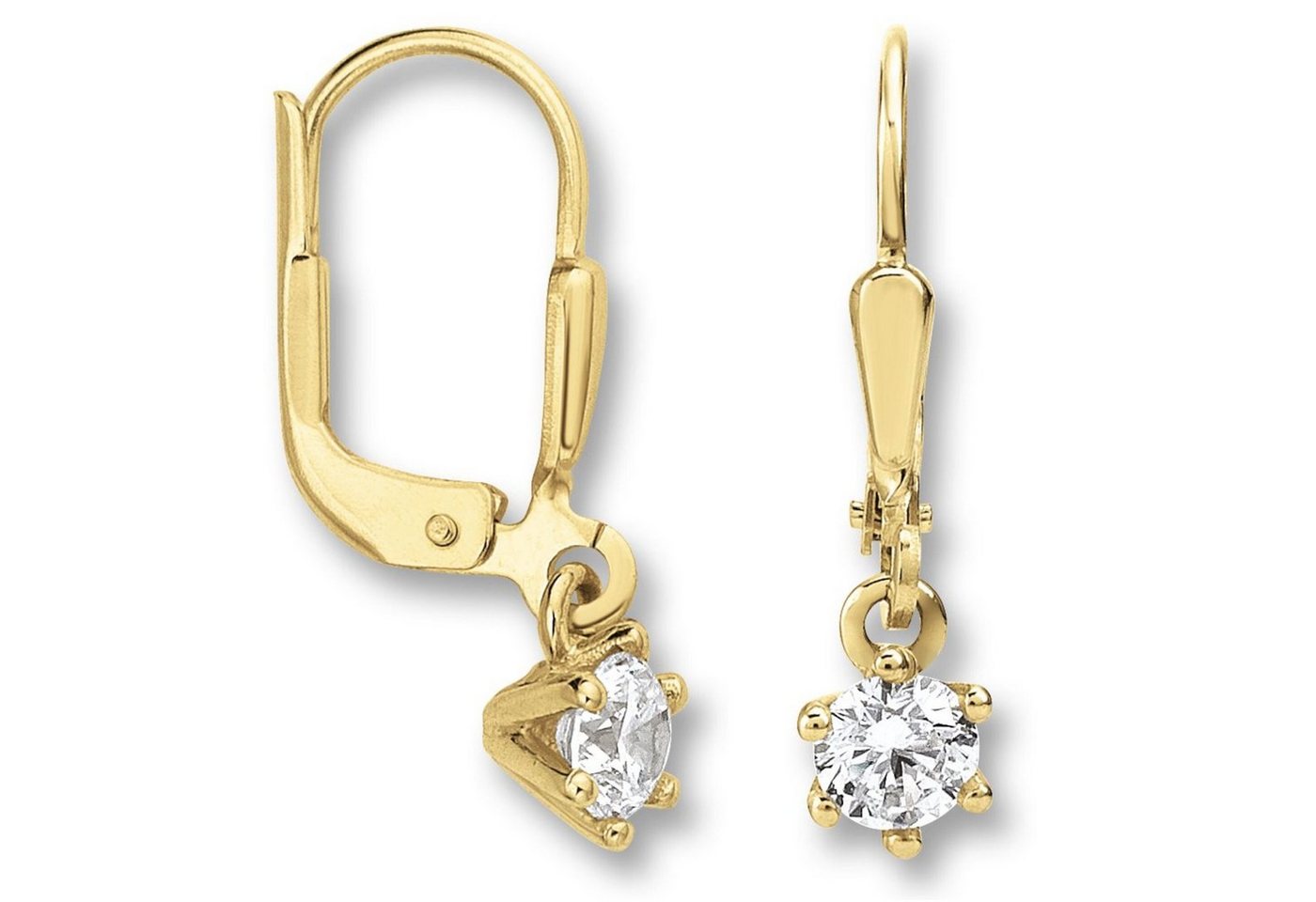 ONE ELEMENT Paar Ohrhänger Zirkonia Ohrringe Ohrhänger aus 333 Gelbgold, Damen Gold Schmuck von ONE ELEMENT