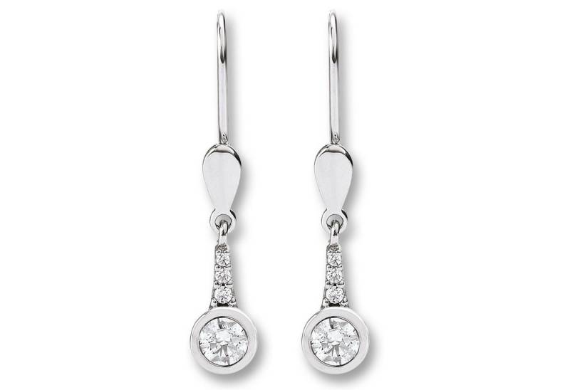ONE ELEMENT Paar Ohrhänger Zirkonia Ohrringe Ohrhänger aus 333 Weißgold, Dezente Symbolik – stilvoller Begleiter für jeden Anlass von ONE ELEMENT