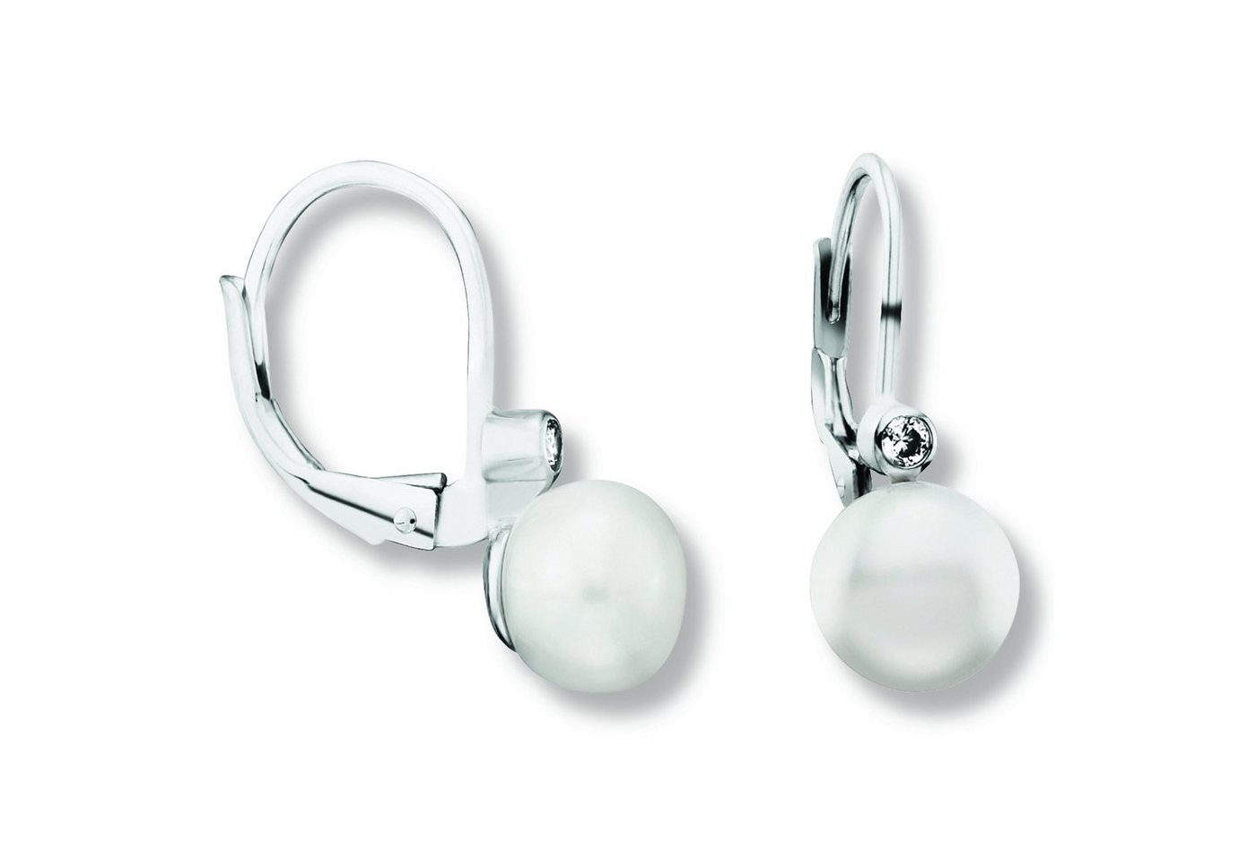 ONE ELEMENT Paar Ohrhänger Zirkonia Ohrringe Ohrhänger aus 925 Silber, Zartes Emblem – unaufdringlich und dennoch ausdrucksstark von ONE ELEMENT