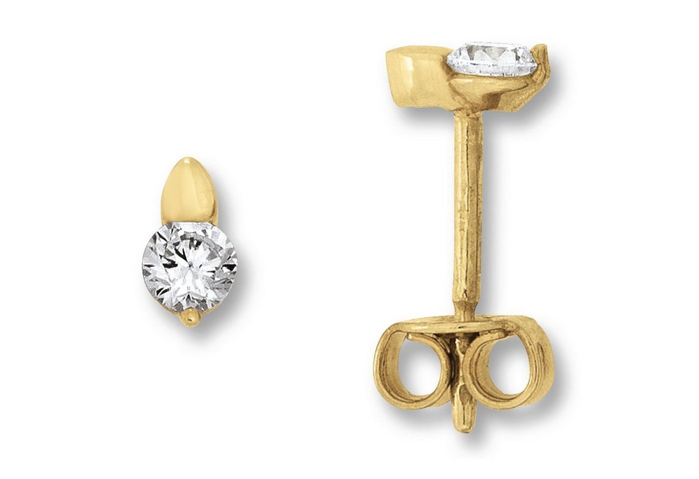 ONE ELEMENT Paar Ohrhänger Zirkonia Ohrringe Ohrstecker aus 333 Gelbgold, Damen Gold Schmuck von ONE ELEMENT