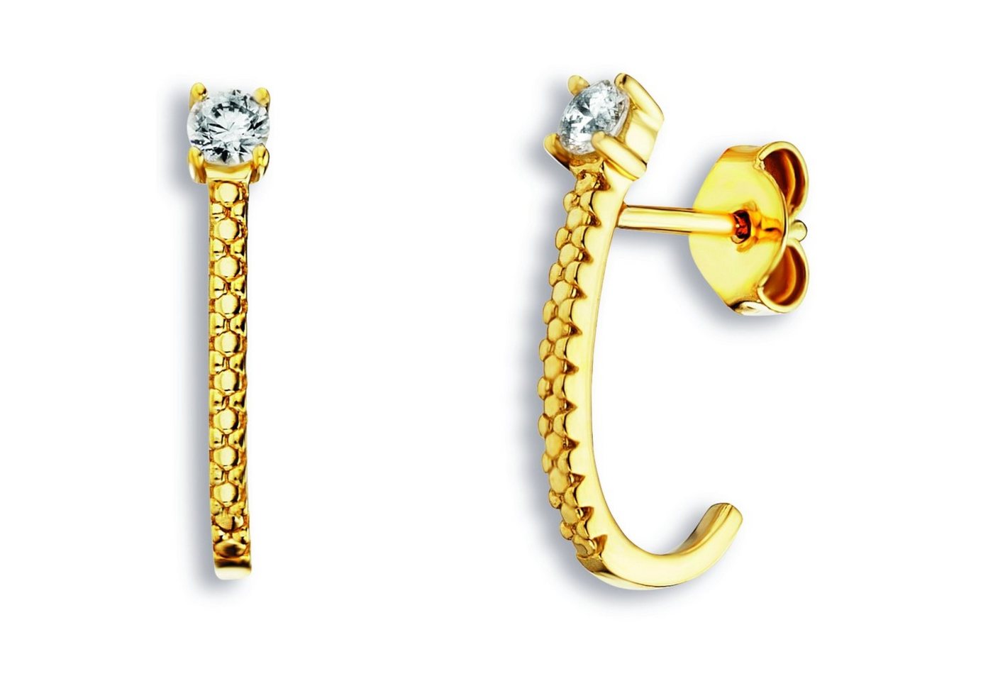 ONE ELEMENT Paar Ohrhänger Zirkonia Ohrringe Ohrstecker aus 333 Gelbgold, Damen Gold Schmuck von ONE ELEMENT