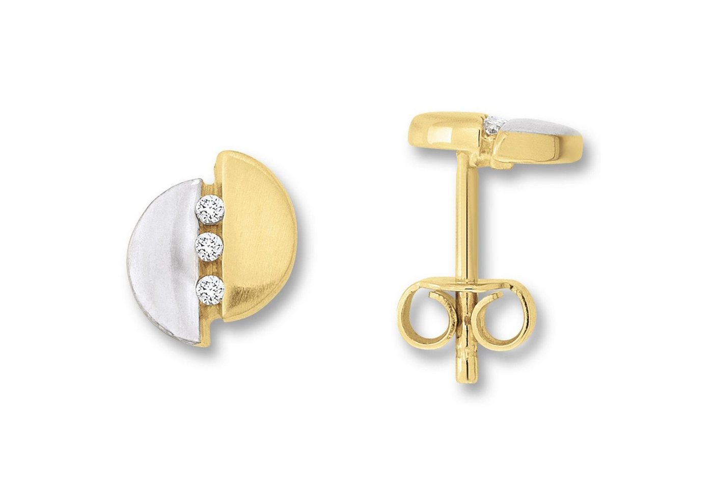 ONE ELEMENT Paar Ohrhänger Zirkonia Ohrringe Ohrstecker aus 333 Gelbgold, Damen Gold Schmuck von ONE ELEMENT