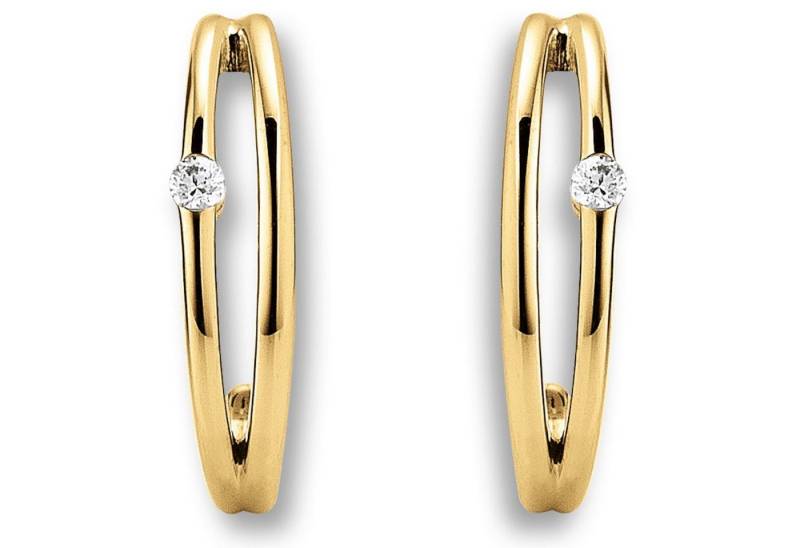 ONE ELEMENT Paar Ohrhänger Zirkonia Ohrringe Ohrstecker aus 333 Gelbgold, Damen Gold Schmuck von ONE ELEMENT