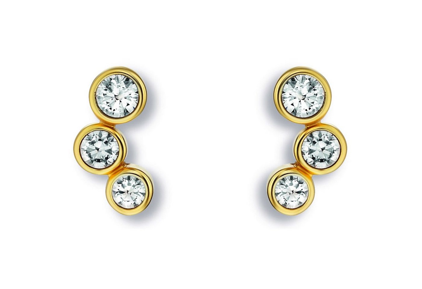 ONE ELEMENT Paar Ohrhänger Zirkonia Ohrringe Ohrstecker aus 333 Gelbgold, Damen Gold Schmuck von ONE ELEMENT