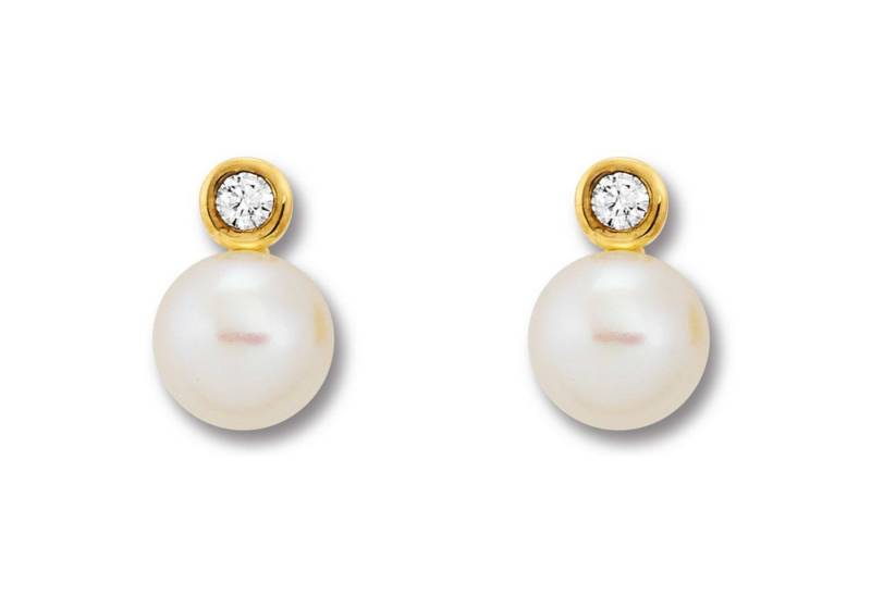 ONE ELEMENT Paar Ohrhänger Zirkonia Ohrringe Ohrstecker aus 333 Gelbgold, Damen Gold Schmuck von ONE ELEMENT