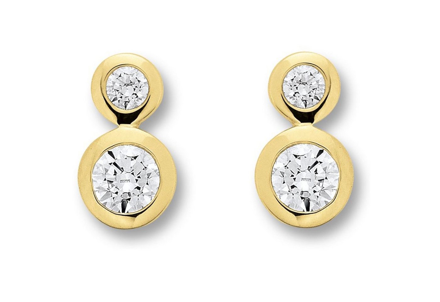 ONE ELEMENT Paar Ohrhänger Zirkonia Ohrringe Ohrstecker aus 333 Gelbgold, Damen Gold Schmuck von ONE ELEMENT