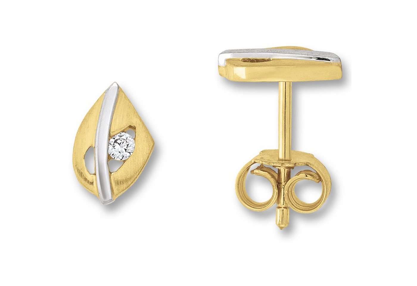 ONE ELEMENT Paar Ohrhänger Zirkonia Ohrringe Ohrstecker aus 333 Gelbgold, Damen Gold Schmuck von ONE ELEMENT