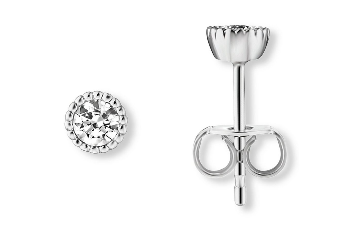 ONE ELEMENT Paar Ohrhänger Zirkonia Ohrringe Ohrstecker aus 333 Weißgold, Damen Gold Schmuck von ONE ELEMENT