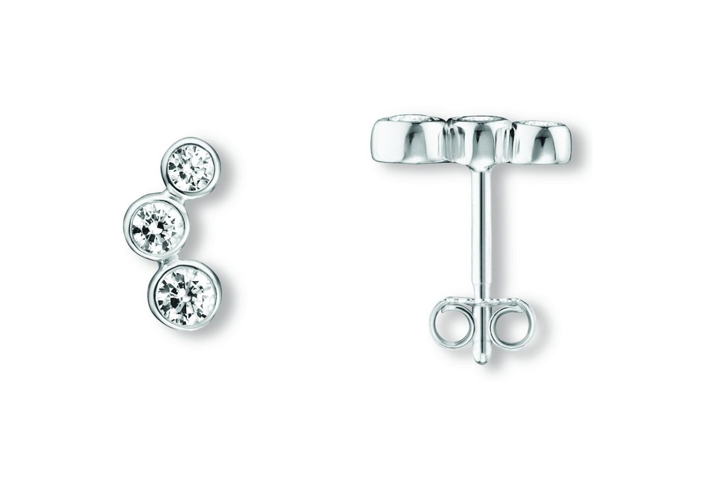 ONE ELEMENT Paar Ohrhänger Zirkonia Ohrringe Ohrstecker aus 925 Silber, Damen Silber Schmuck von ONE ELEMENT
