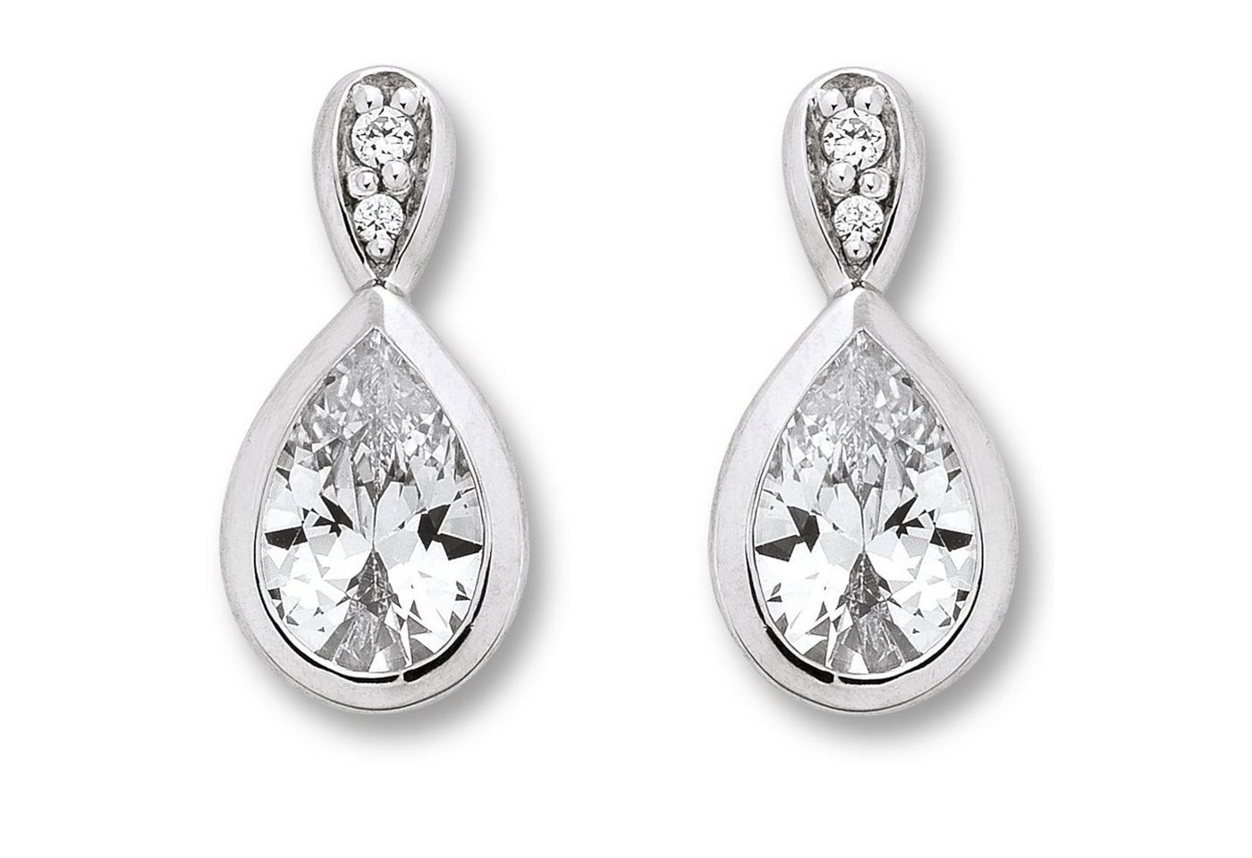 ONE ELEMENT Paar Ohrhänger Zirkonia Ohrringe Ohrstecker aus 925 Silber, Feine Gestaltung – ein Sinnbild mit ruhiger Eleganz von ONE ELEMENT