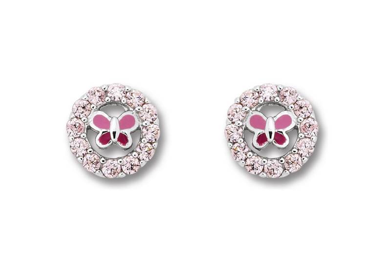 ONE ELEMENT Paar Ohrhänger Zirkonia Schmetterling Ohrringe Ohrstecker aus 925 Silber, Damen Silber Schmuck Schmetterling von ONE ELEMENT
