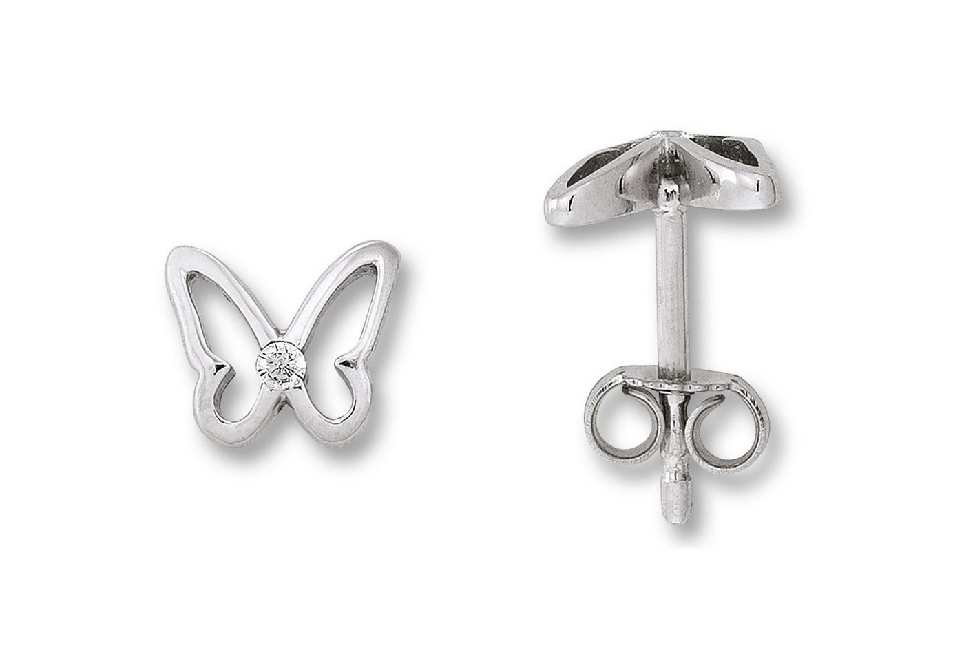 ONE ELEMENT Paar Ohrhänger Zirkonia Schmetterling Ohrringe Ohrstecker aus 925 Silber, Damen Silber Schmuck Schmetterling von ONE ELEMENT
